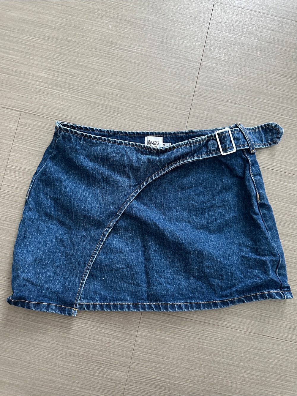 Princess Polly Wrap Denim Mini Skirt